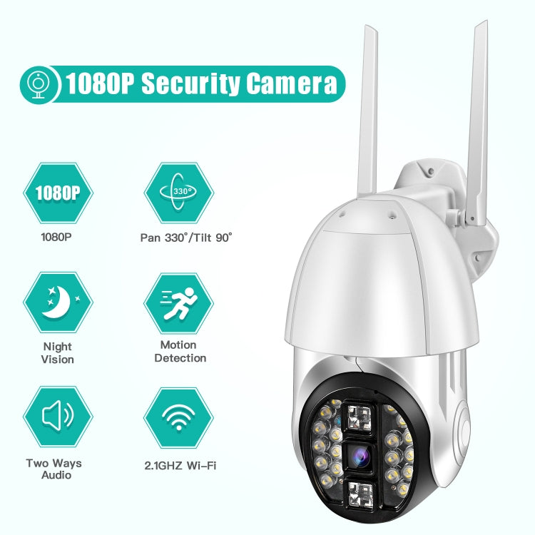 QX33 1080P Panoramic PTZ 360 Degree Rotating WIFI Camera, Support Day and Night Full Color & Two-way Voice Intercom & Motion Detection Alarm & Video Playback & 64GB TF Card, AU Plug, QX33 QX33 1080P Panoramic PTZ 360 Degree Rotating WIFI Camera, Support Day and Night Full Color & Two-way Voice Intercom & Motion Detection Alarm & Video Playback & 64GB TF Card, AU Plug, QX33